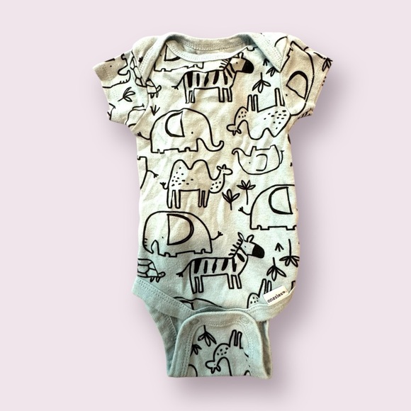 Gerber Animal Onesie Newborn Set - Gray and Blue - Picture 5 of 5
